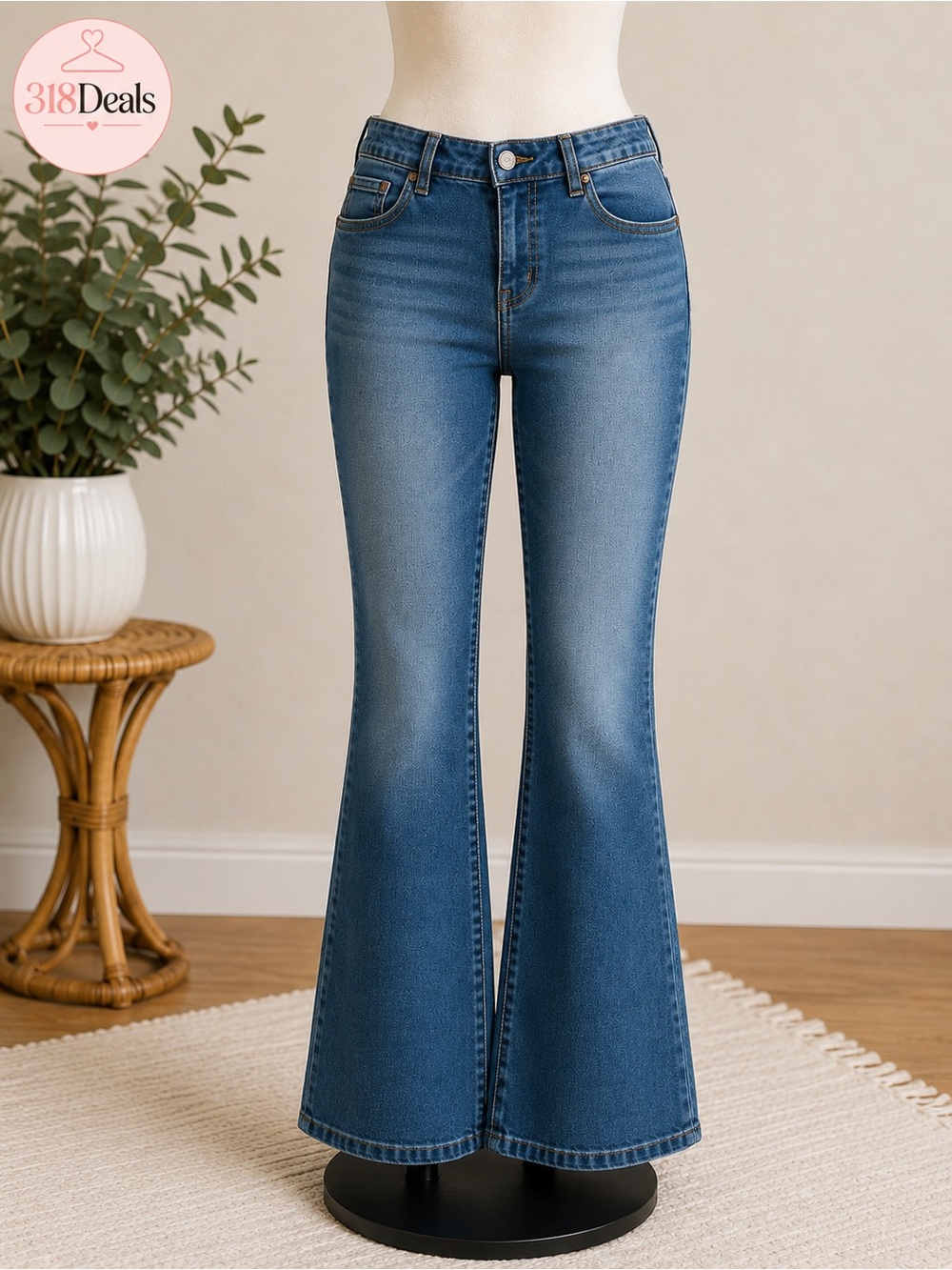 Maurices Blue High-Rise Flare Jeans (#98)